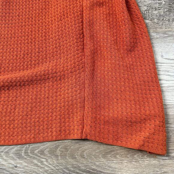 The Jetsetter Diaries Orange Knit Midi Dress Wrap Front Resort Vibe - Picture 3 of 7